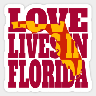 Love Lives in Florida Sticker